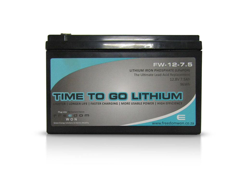 Freedom Won LiFePO4 Lithium Ion 12V - 7.5AH - FW 12-7.5