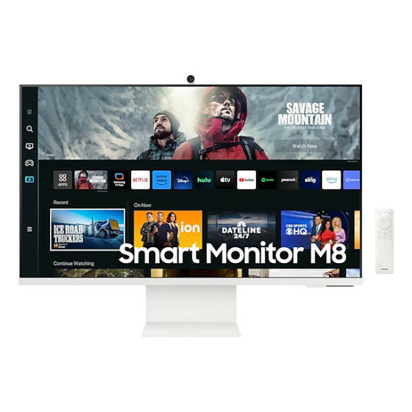 Samsung 32' 4K UHD Smart Monitor with Streaming and Slim Camera M8