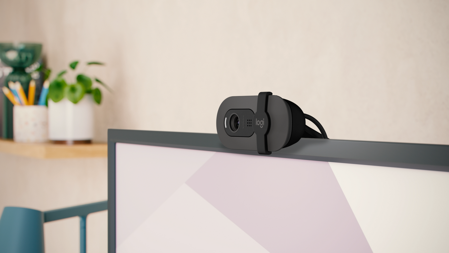 Logitech Brio 100,Full HD 1080p Webcam, Full HD-Webcam mit 1080p,Webcam Full HD 1080p