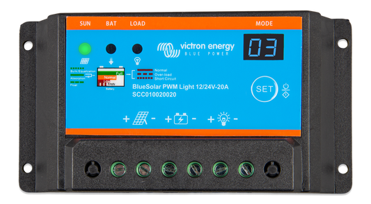Victron BlueSolar PWM-Light Charge Controller 12/24V - 20A