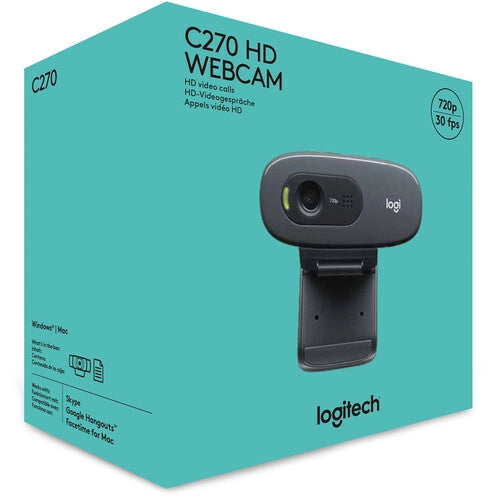 Logitech C270 HD Webcam - Dark Silver